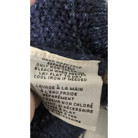 Denim & Supply Ralph Lauren Baja Sweater Small Striped Lace Up Boho - Picture 10 of 10